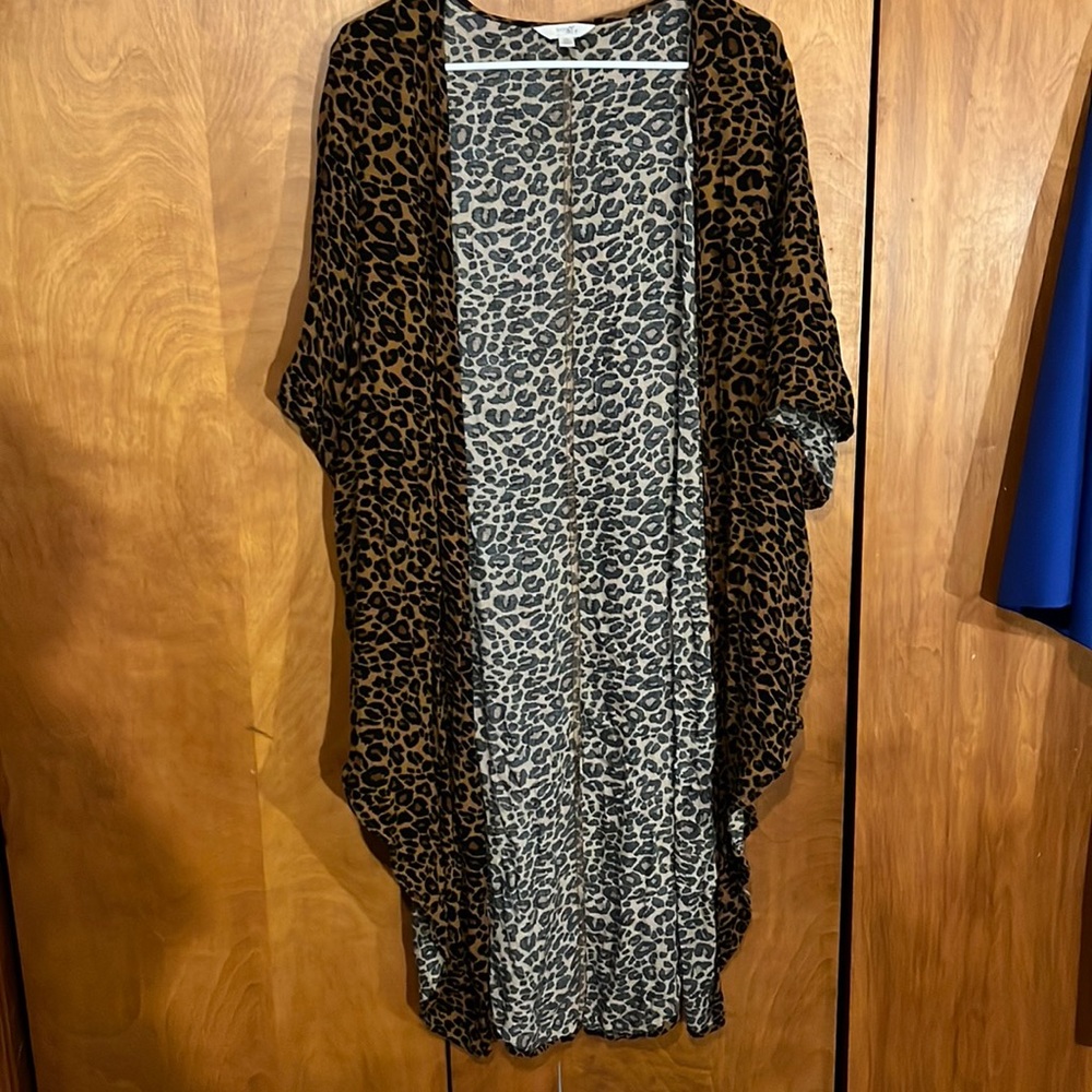 cheetah print kimono